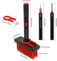 Amazon Hot Selling 5 in 1 Keyboard Dust Removal Cleaning Brush Multifunctional earphones earbuds Dirt Cleaning Brush