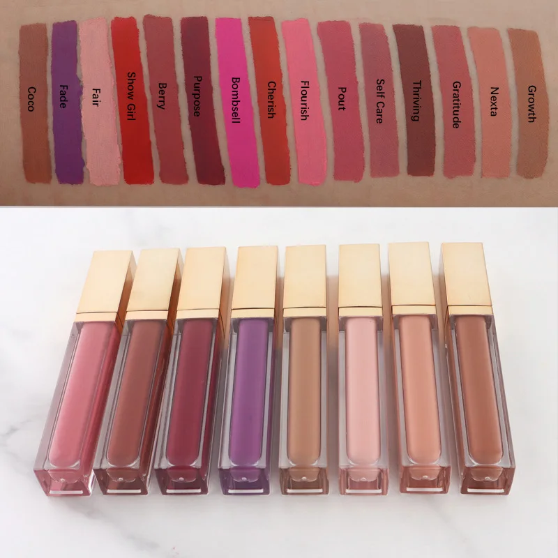 Sedex Square Oem Lip Gloss Base Private Label Lipgloss Container Custom Lipgloss Tubes with Packaging