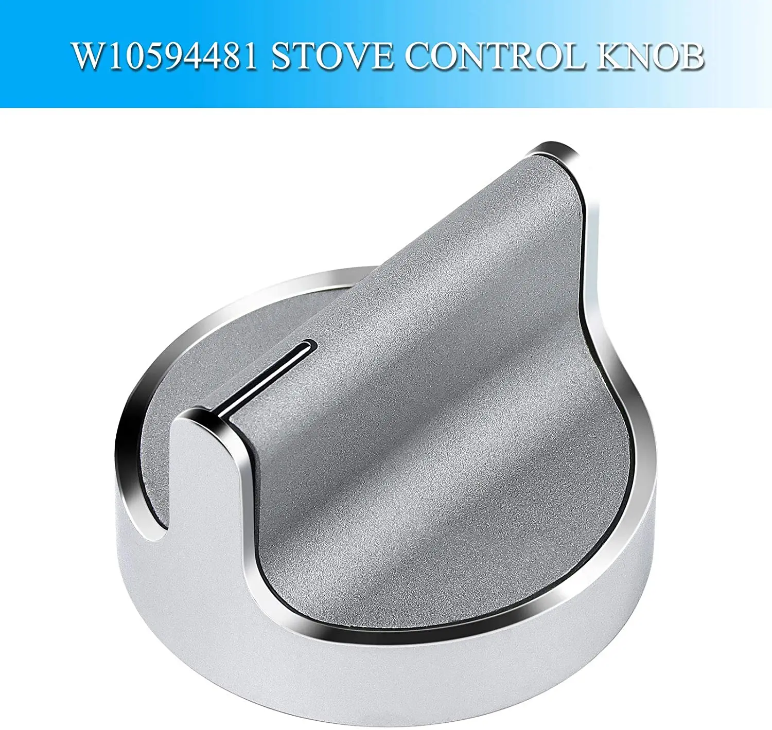Stainless steel stove control knob (5 PCS) compatible with Whirlpool gas hob/oven replacement