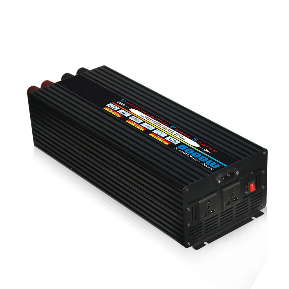 Full Power 5000W 10000W 12V 24V DC/AC 110V 220V Modified Sine Wave Power Inverter with Battery Charger