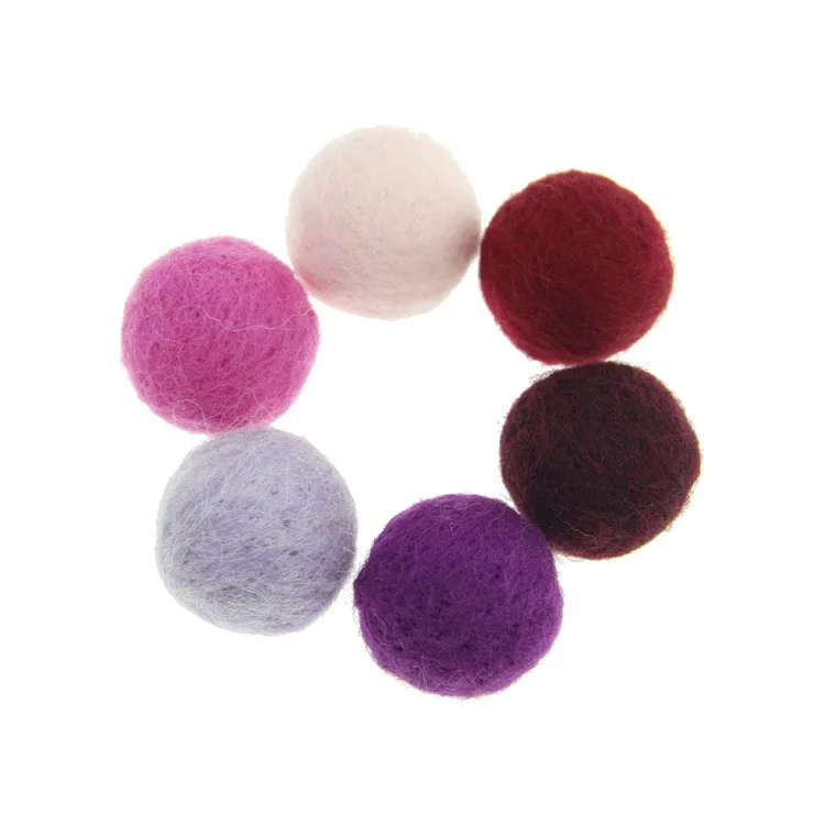 Wool felt ball  rainbow garland beautiful felt ball eco friendly cheap wholesale christmas ornament felt ball