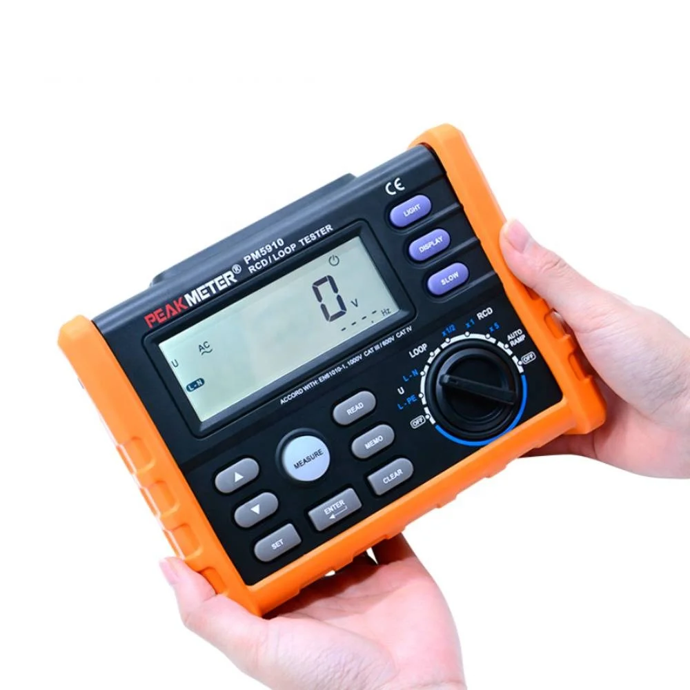 PM5910 Digital RCD/LOOP Resistance Tester With USB2.0 Interface CE RoHS