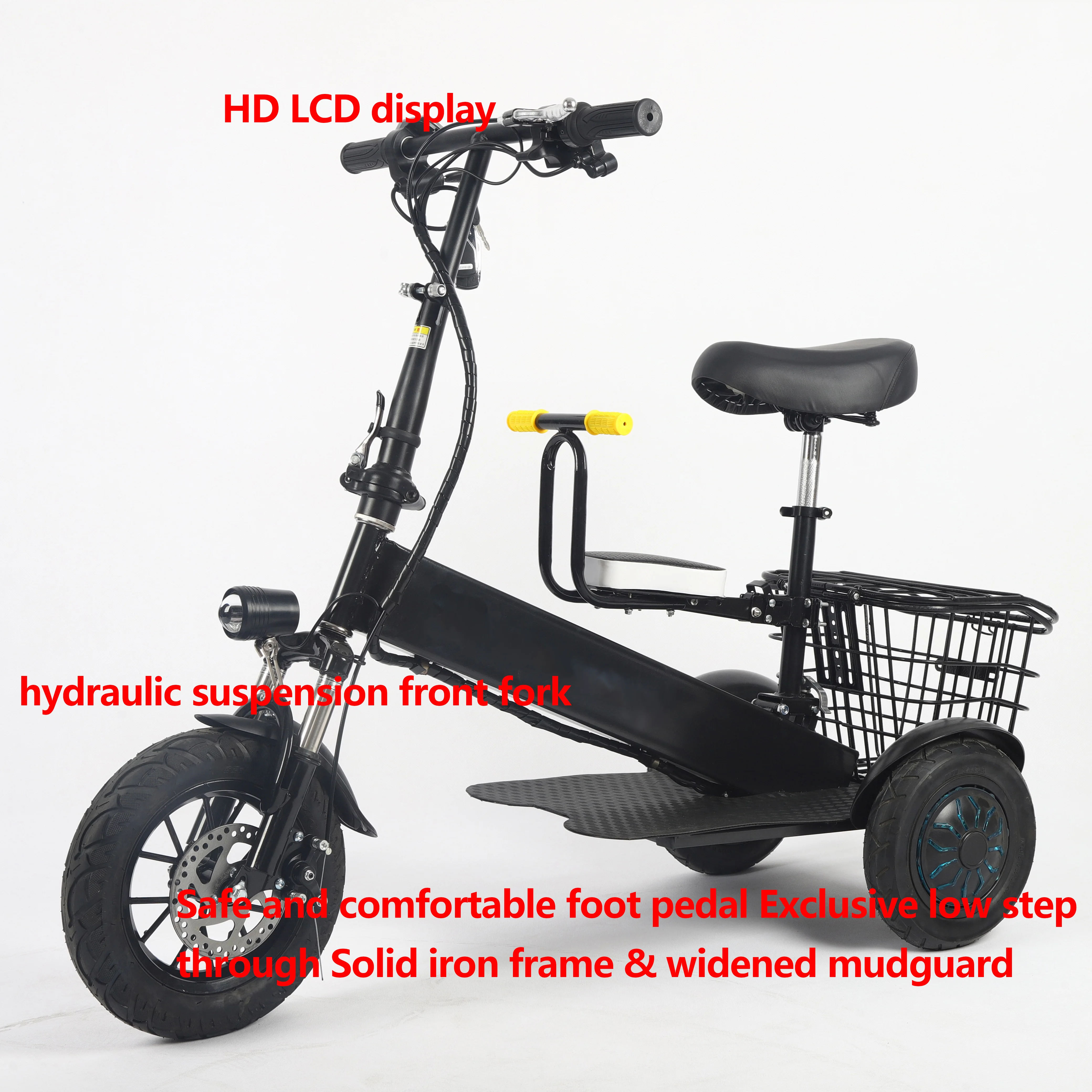 electric trike scooter e bicycle electric bike 3 Wheel Powered Portable Ultra Compact Collapsible Design mini electric bike
