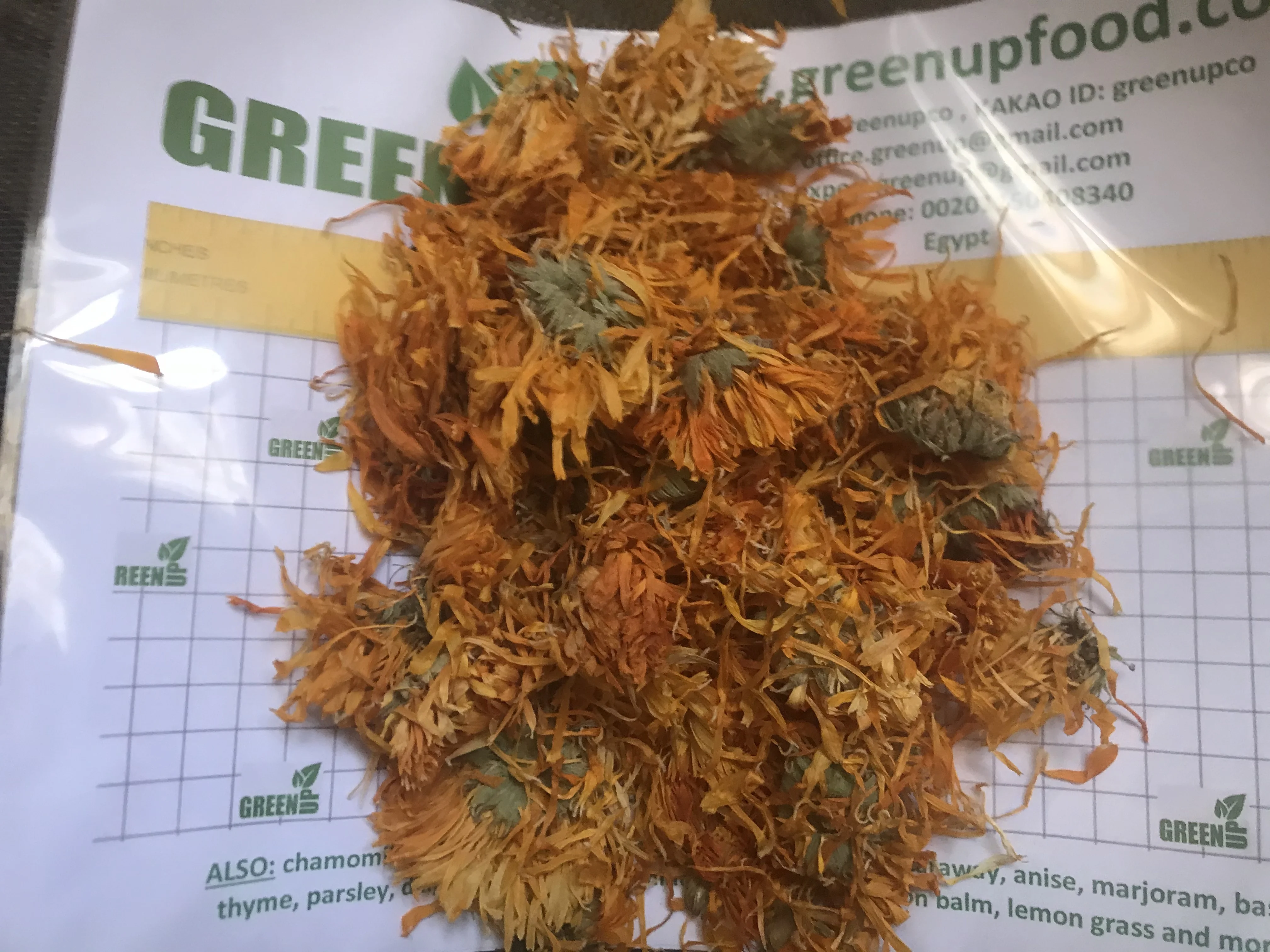 calendula flowers marigold flowers orange color no empty involucre rich petals high quality no stem no impurities no admixture