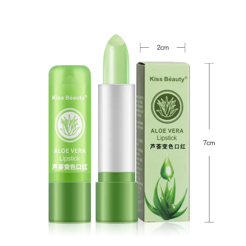Wholesale Hot Aloe Vera Moisturizing Color-changing Warm Lipstick Lip Gloss Long-lasting Transparent Anti-drying