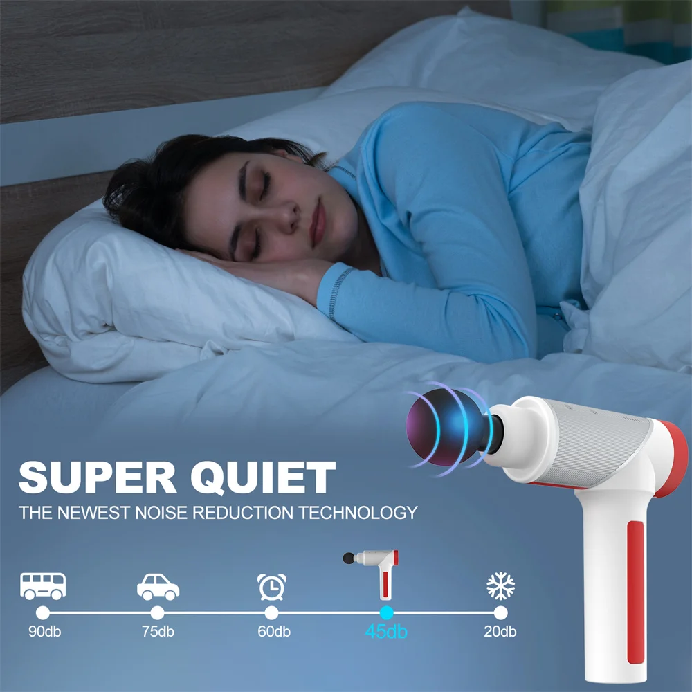 Professional Massage Gun Pro Body Fascial Gun Fitness Muscle Massager Machine 12mm Rechargeable Massagegun for Sport Fitness