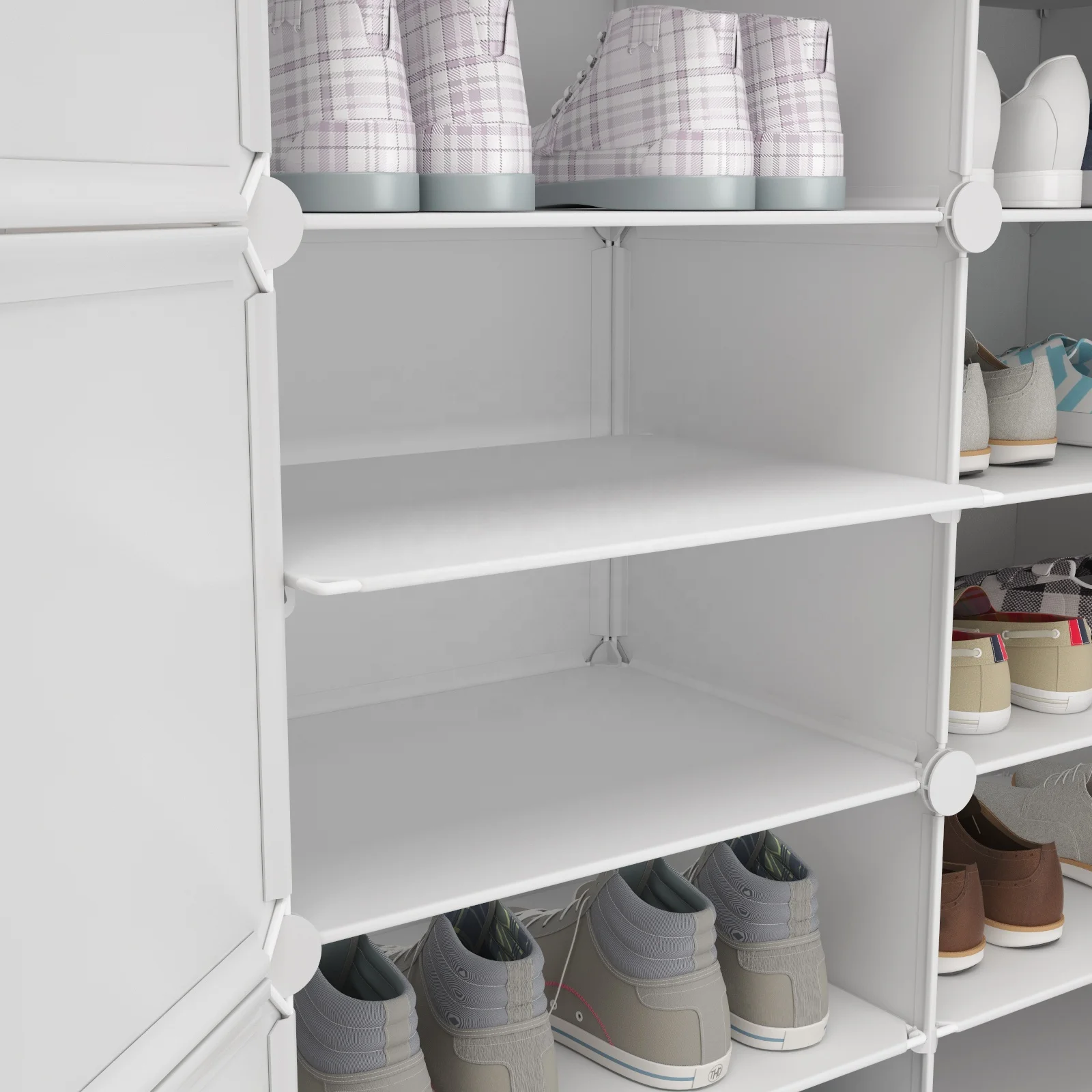 Modern simple style plastic storage cabinet shoe rack