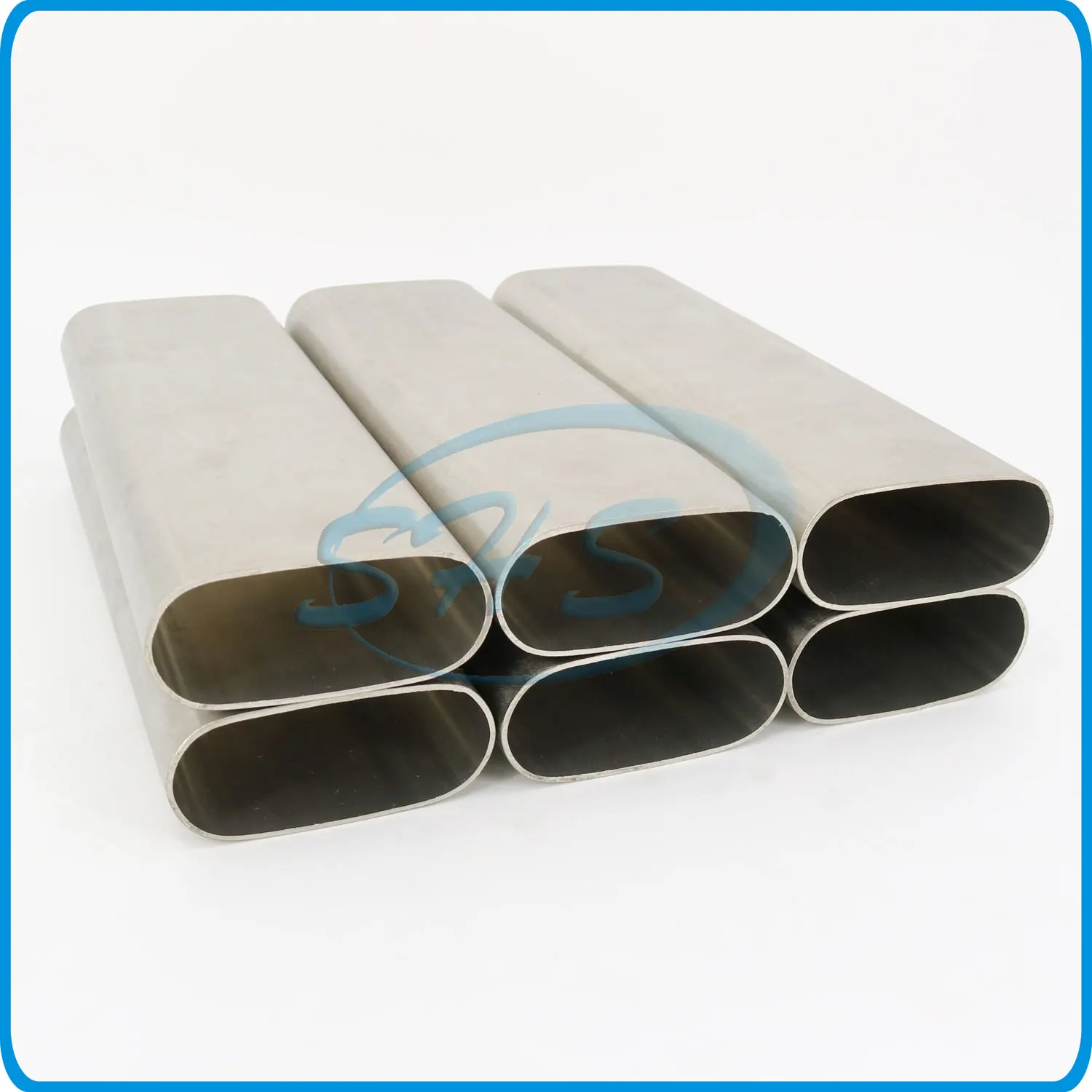 AISI 300s stainless steel big size oval pipe flat sided oval pipe with hairline for construction pillar bridge handrail