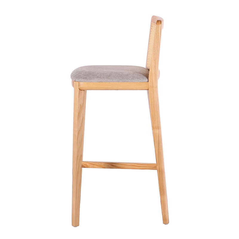 Hot selling modern furniture stool leather bar stool cane wicker high bar chair