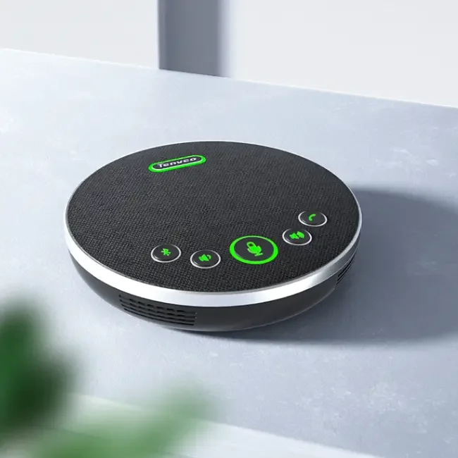 Portable USB Conference Speakerphone BT 5.0 omnidirectional 360 degree with 2 speaker for conference home work and person used
