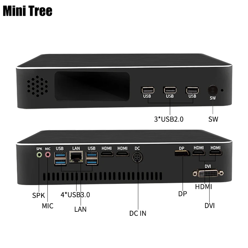  Новейший мини игровой ПК i7 8700 i5 9400F GTX1050TI 4G выделенная карта Win10 Barebone Nettop WiFi HD_MI2.0 Linux настольный