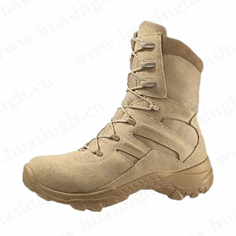 XC,outdoor training hard-wearing advanced gear combat boots suede leather PU+rubber sole hiking boots HSM026