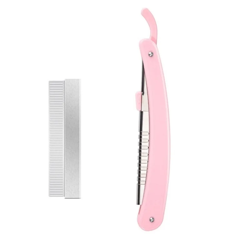 LIZY Manual Shaver for Eyebrow Hair Beard Trimmer Stainless Steel Sharp Barber Razor Folding Shaving Moustache Cutter with Blade