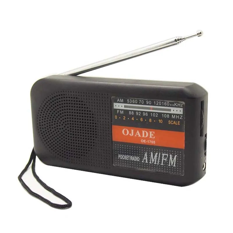 ABS material portable am fm radio with telescopic antenna