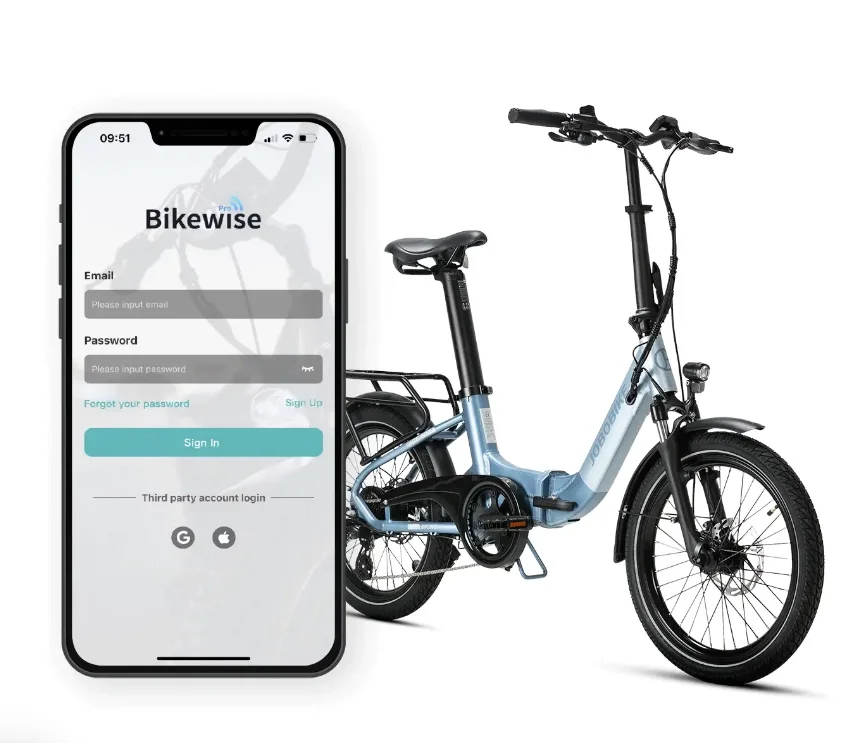 EU 36V 250W Folding e-Bike with Aluminum Alloy Frame  7-Speed  Digital Sensor LCD Display 50KM Range