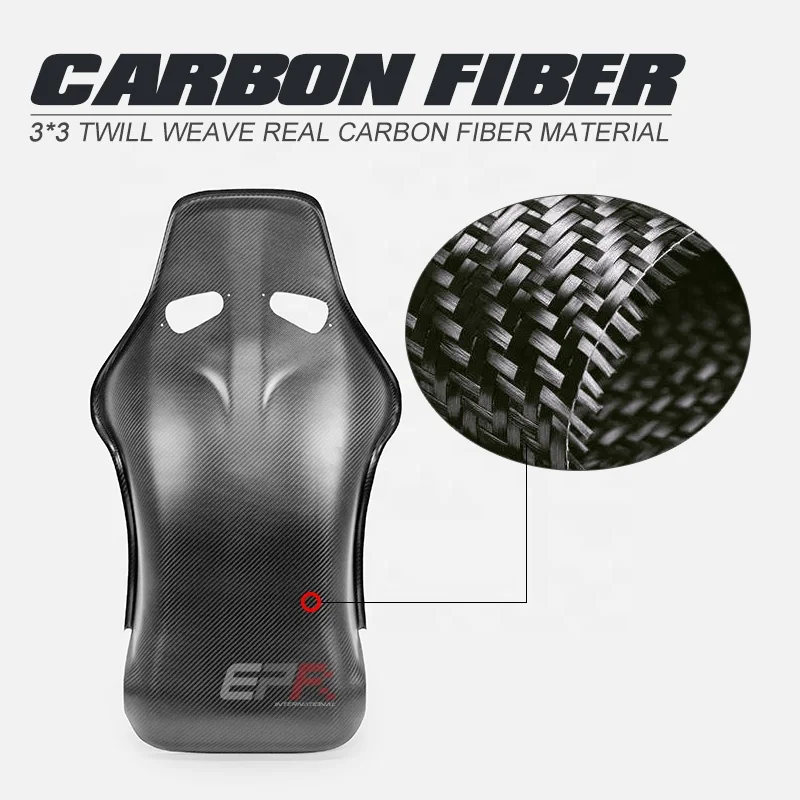 Подкладка сиденья для универсального автомобиля Recaro RSG ведро настоящий матовый сухой Карбон