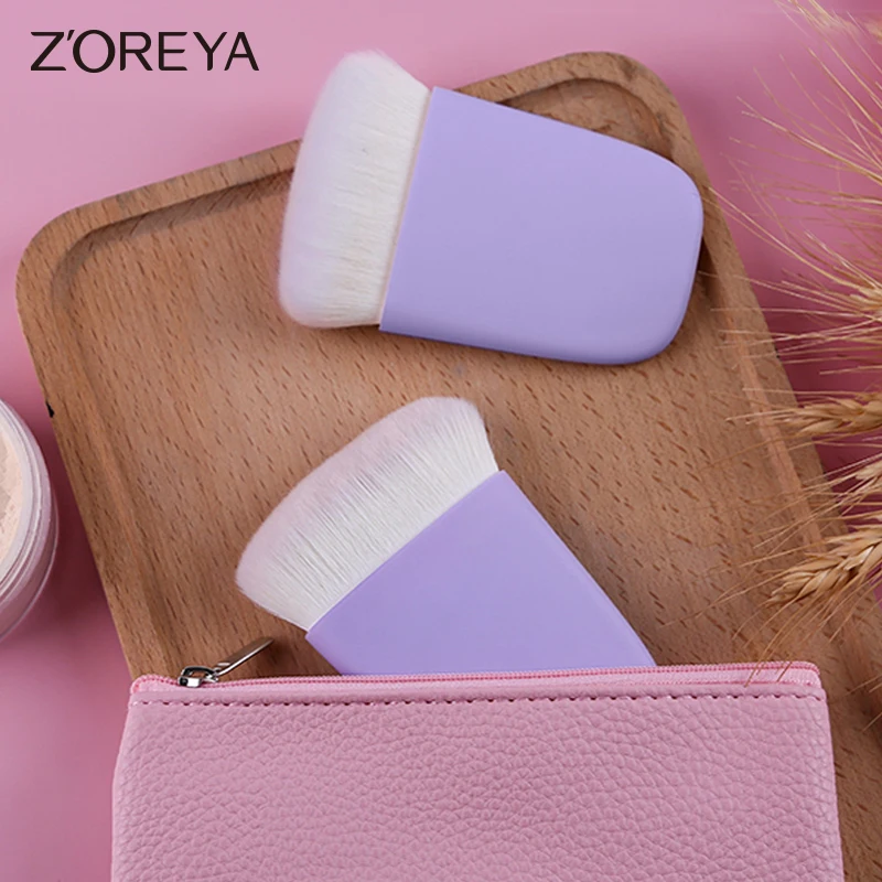 Single Makeup Brush Purple Flat  Blush Brush Beauty Tools Professional Customized Logo