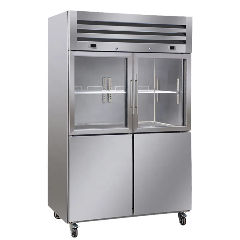 commercial upright kitchen refrigerators display fridge glass door restaurant freezer hotel chiller
