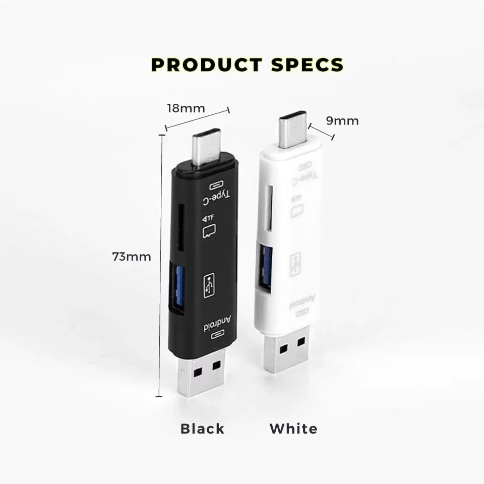 Высокоскоростной 5 в 1 Type-C Micro USB Multi musory Card Reader USB 3,0 OTG сотовый телефон TF Card Reader для ноутбука