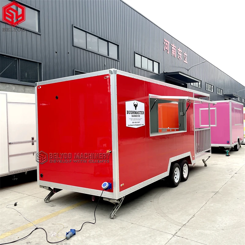 Mobile Concession Trailer with High-End Kitchen Setup for Ice Cream Vendors Hot Dog Food Truck Trailer
