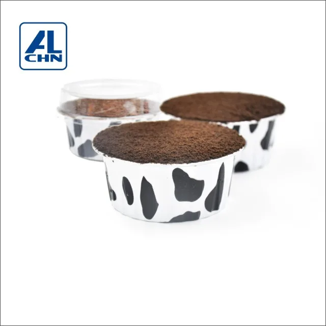 
ALCHN 130ML/4.5oz Red High Barrier Disposable Aluminum Foil Dishes/Cups YY084-B Bakery Aluminum Foil Container 