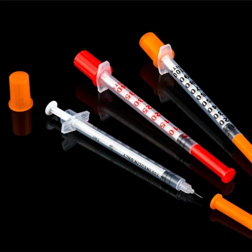 Disposable Medical Sterile OEM  0.3ml/0.5ml/1ml Bulk and Blister Insulin Syringe