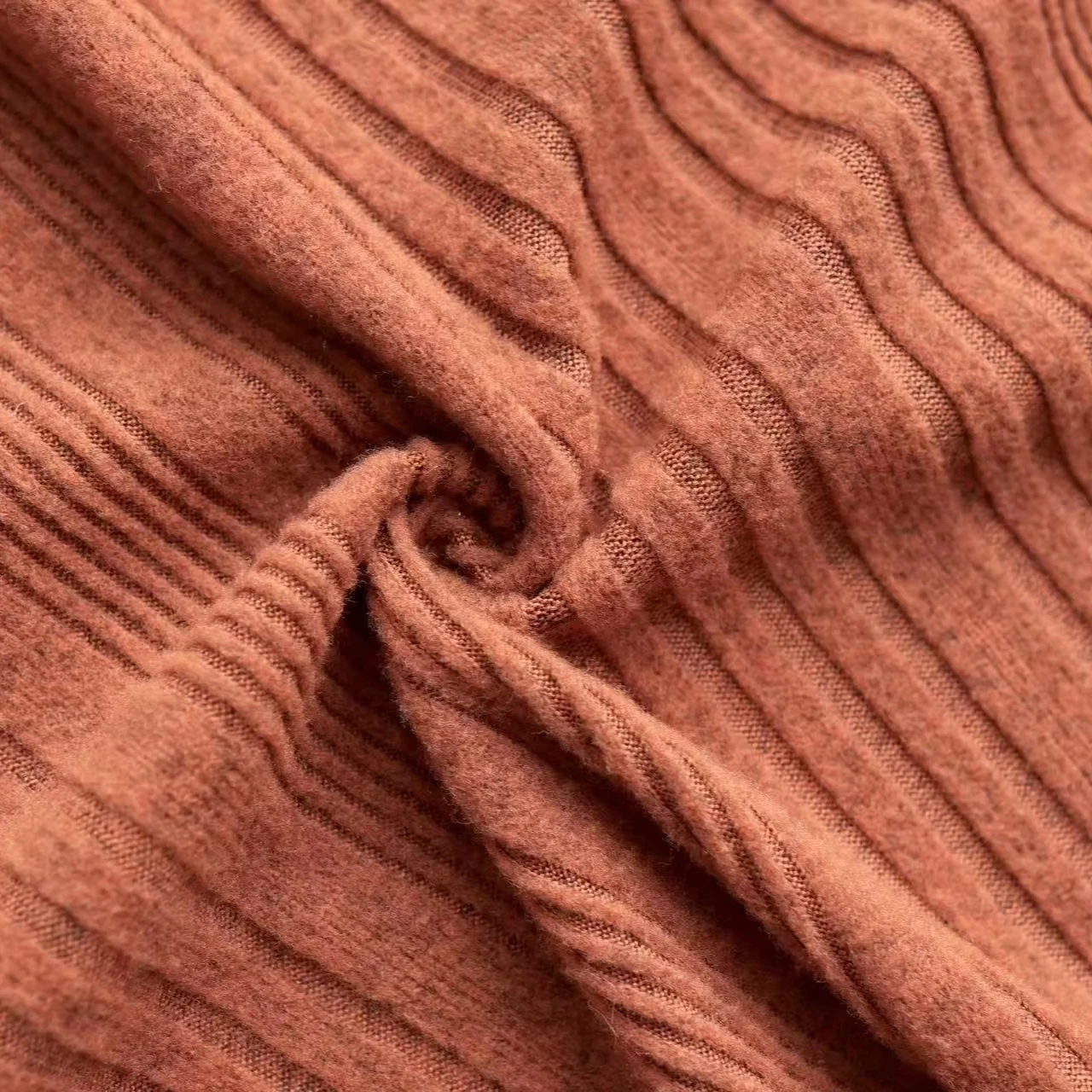 Autumn and winter hot selling factory direct sales 235gsm European cotton velvet knitted striped fabric use suit pants sweater