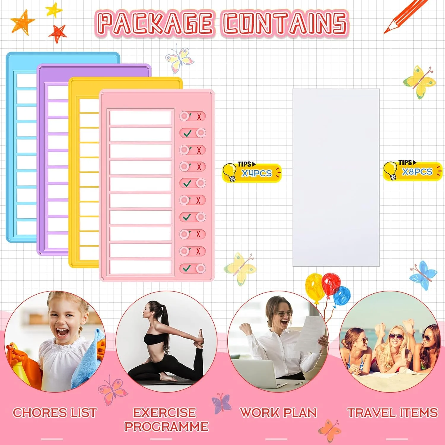 Custom Reusable RV Plastic Daily Checklist RV Checklist Memo Plastic Board for Kids