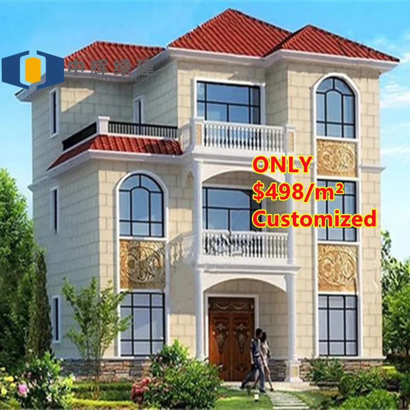 CGCH Роскошные легкие стальные конструкции виллы сделанные в Китае которые могут быть сборные shanghai light steel villa