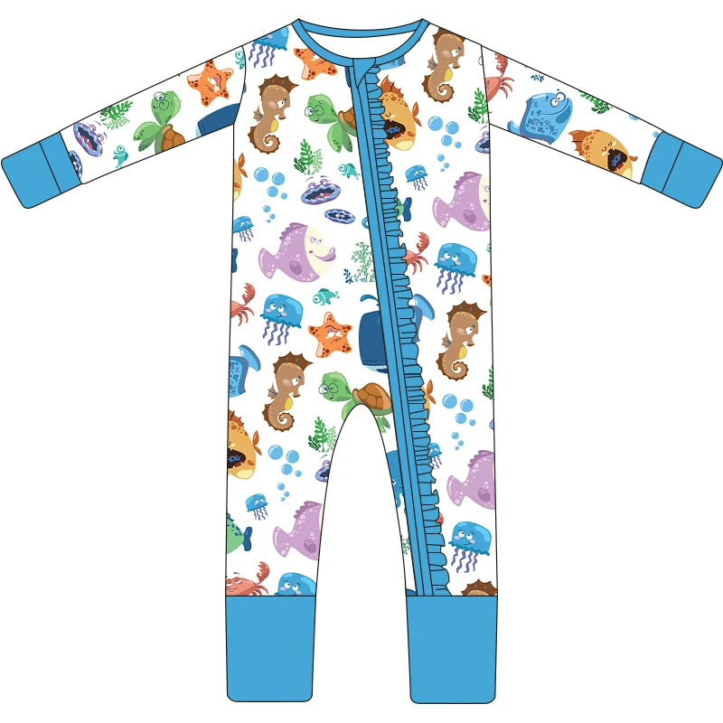 Zippered Viscose from Bamboo One-Piece Baby Clothes Footless Sleepers Rompers 0-36 Months