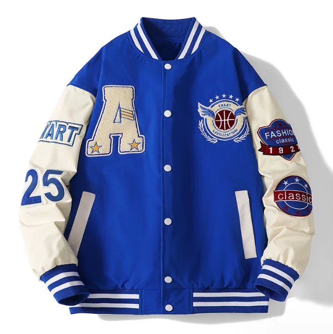 Ready to ship In stock New Baseball Coat Trendy Brand Fashion Letter Printing Couple Student Casual Jacket