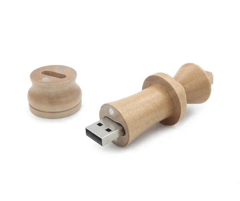 
Creative Chess Shaped Wooden Usb Flash Drive Promotional Gifts 