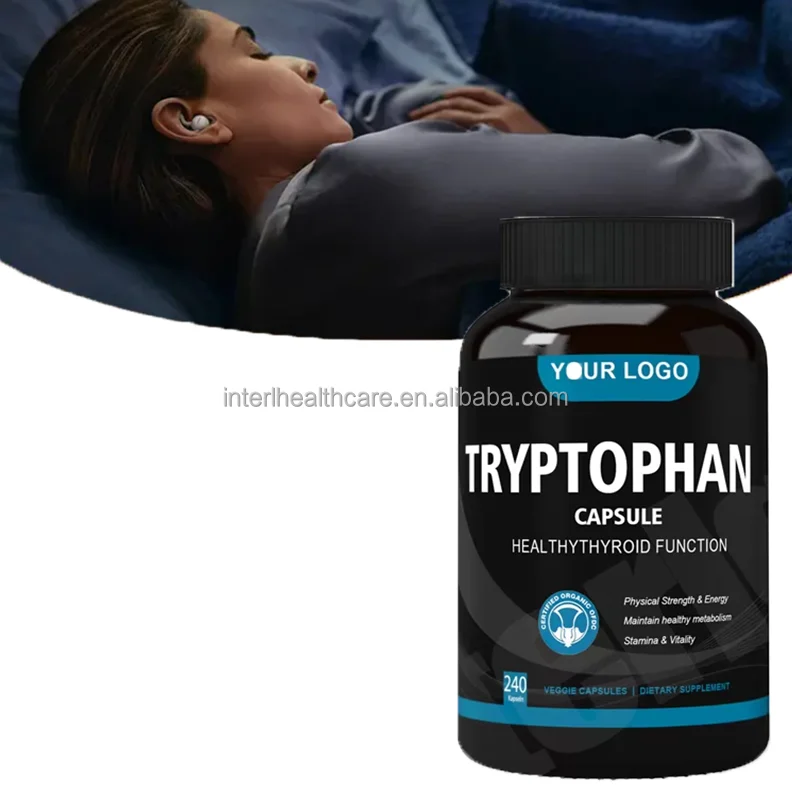 OEM supplement price 73-22-3 l-tryptophan amino acid sleep food grade tryptophan capsules