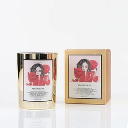 M&Sense foil sliver custom logo soy wax luxury aromatherapy manufacturer scented candle