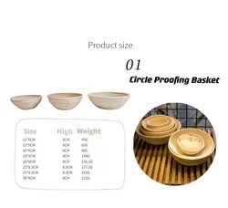 9/10in bread Banneton Proofing Basket Natural Rattan Sourdough Proofing Basket Bread Bowl with Cloth LinerDough Rising baking