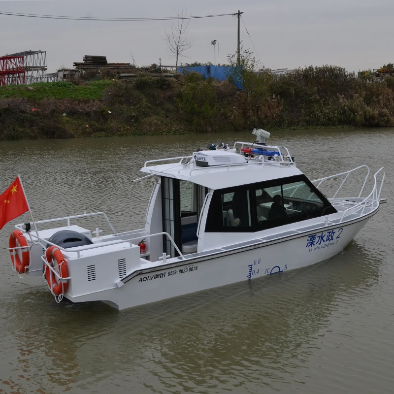Full cabin 7.5M Passenger High Speed Fishing 5083 Welded Aluminium Boat For Sales