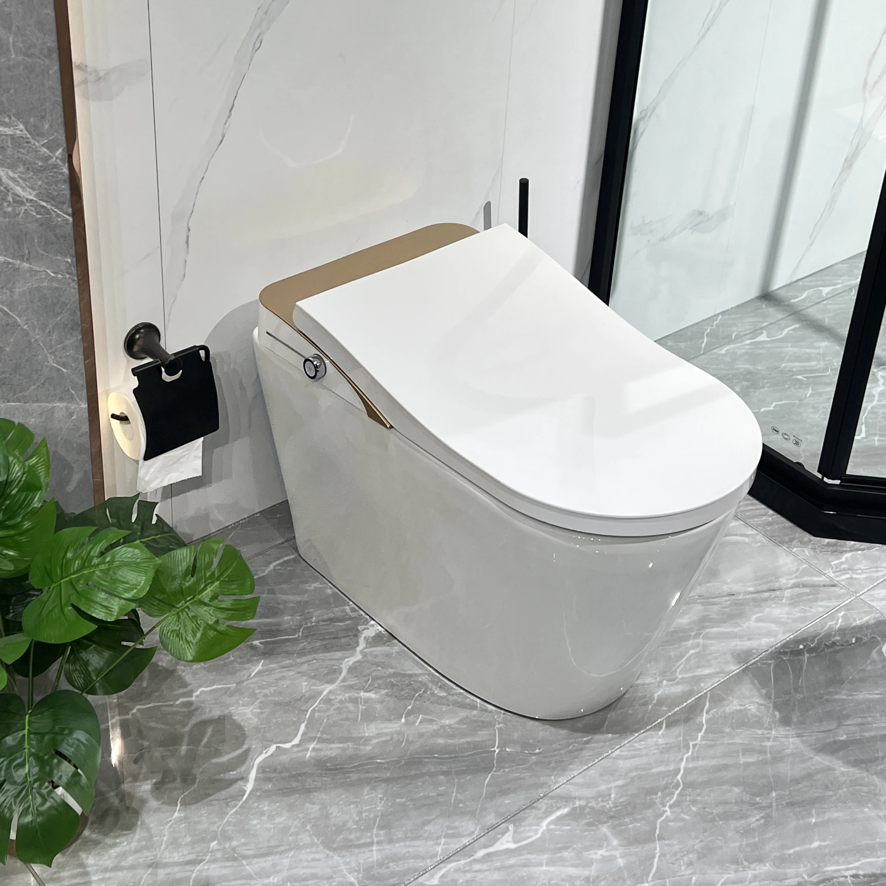 Electric Bidet Heated Smart Toilet With Sunken Water Tanka