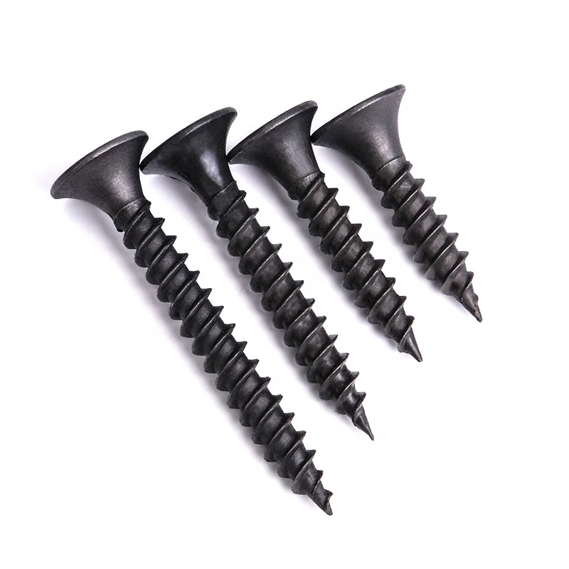 Linyi Factory 3.5x25MM Black Self Tapping Drywall Screw Fasteners Gypsum