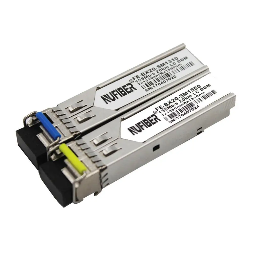 SFP FE-BX20-SM1310 1550 155Mb/s 20km LC DDM Tx1550nm/Rx1310nm Optical Transceiver