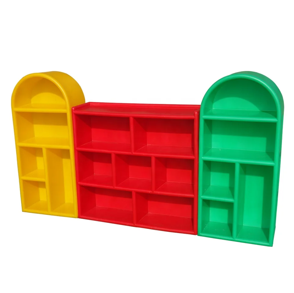Hot Selling Kindergarten Plastic Toy Rack Cabinet Combination Kids Indoor Toy Shelf for Educational Center