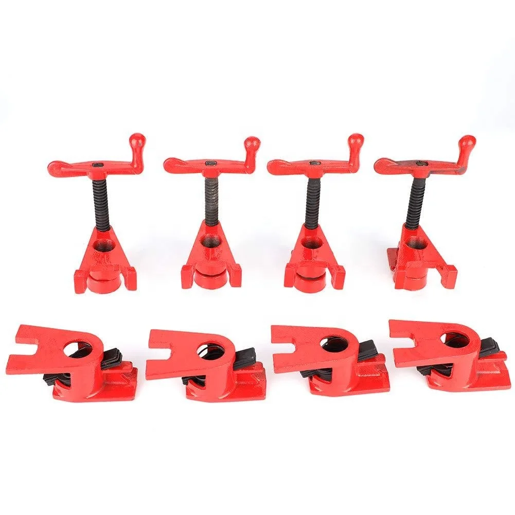 3/4 Inch Heavy Malleable Steel Wood Working Pipe Clamps Red for Connection OEM Customized Support
