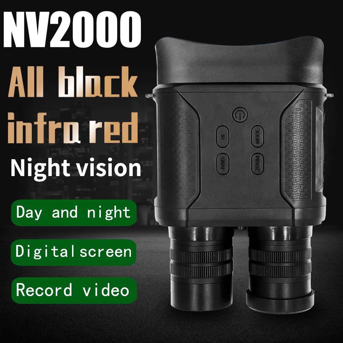 NV2000 Binocular HDs Digital Infrared Night Visions Devices Portable Night Day Dual-Use Monitoring Camera Telescope For Outdoor
