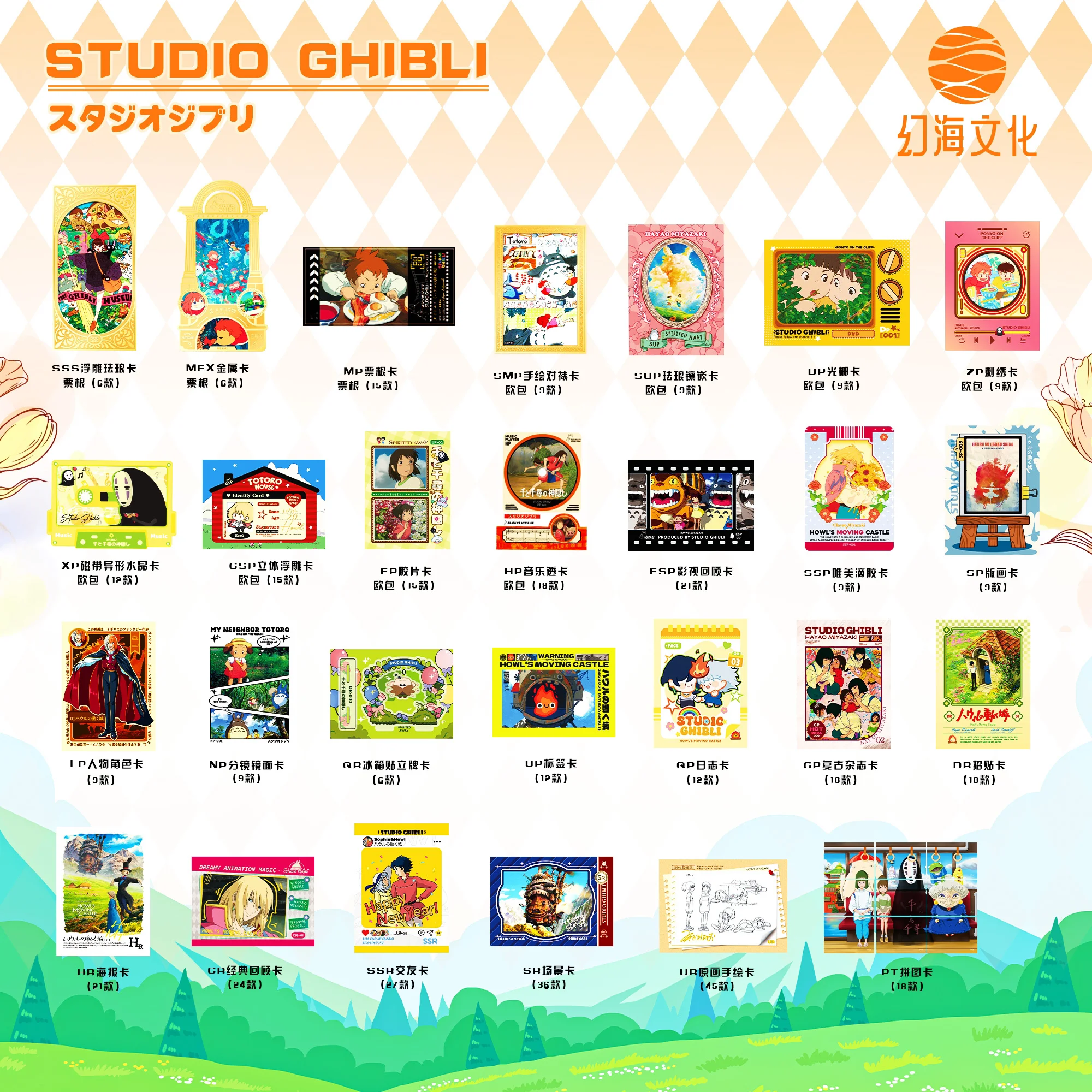 Wholesale Hayao Miyazaki Card Ideal City Studio Ghibli Fairy Tale World Castle in The Sky Series Collection Card Toys Gifts