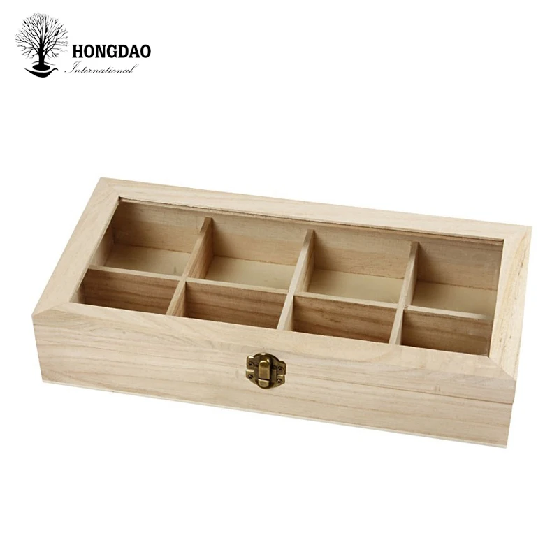 
HONGDAO wooden box for tea packing wood box slide top twinings tea wooden box 