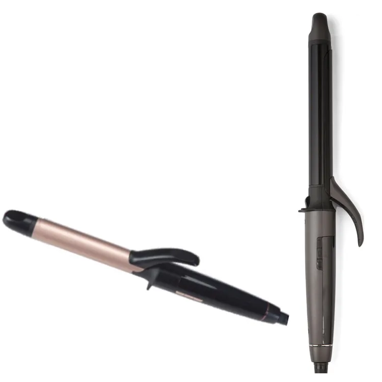 Customized Wholesale Ceramic Coating Barrel Ptc Heating 2 In 1 Flat Iron Hair Straightener And Curler For Black Hair