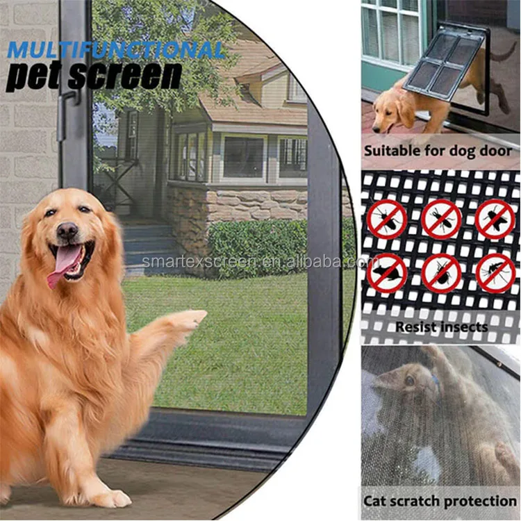 Folding Package Pet Proof Window Screen 36*50 Heavy Duty High Hardness Vinyl Coated Polyester Mesh Cat Resistant Screen Mesh
