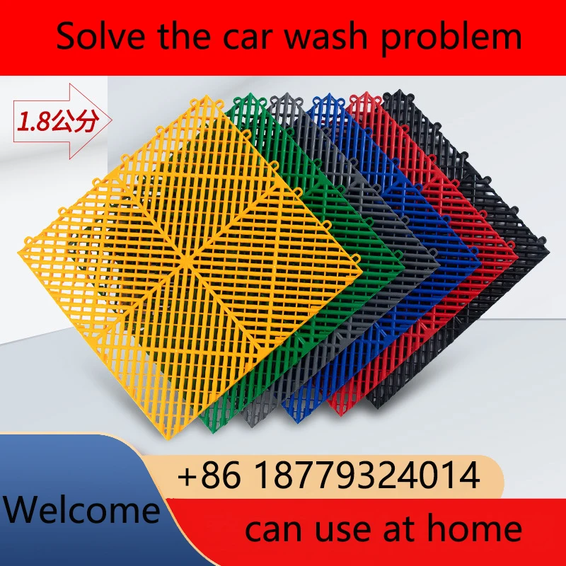 Plastic Tiles Floor Modular Non-Slip Interlocking Garage Splice Grille Drainage Matting for Basement Swimming