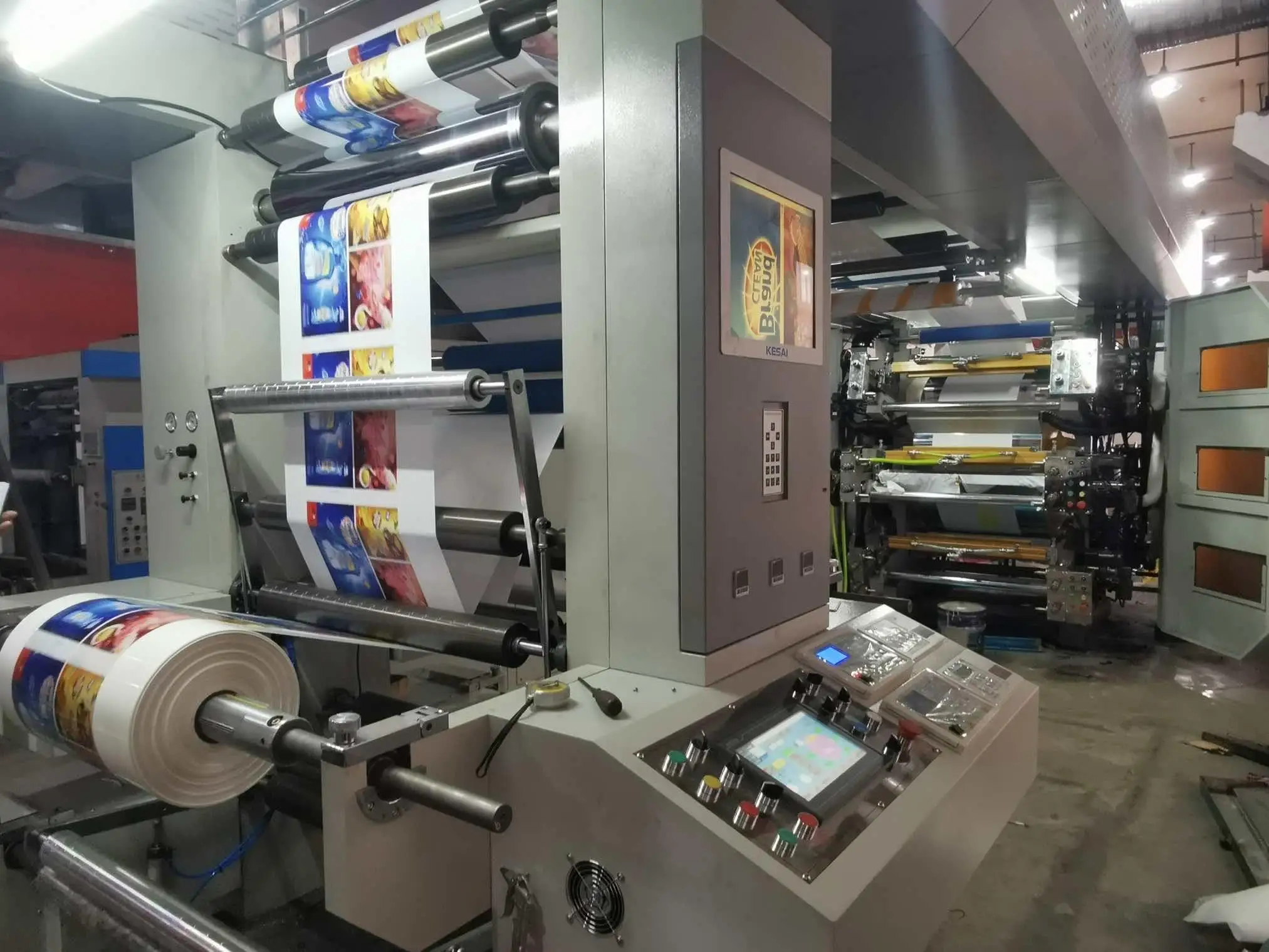 Fully Automatic CI Type 6 colors High Quality Central Drum PVC Film Flexo Printing Machine