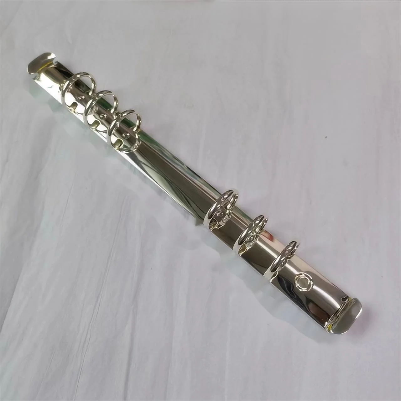 High quality beautiful 925 sterling silver plated A5 file buttonhole binder 6-ring O-type