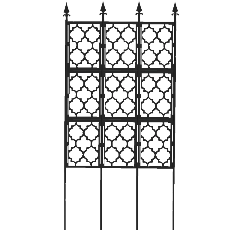 Decorative Foldable Metal Plastic Coated Trellis Garden Fencing Trellis Rose Support Climbing Plant Plastic Garden Trellis